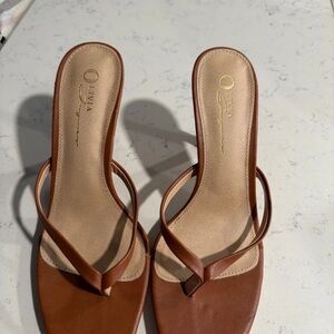 Olivia Rae Brown Leather Sandals